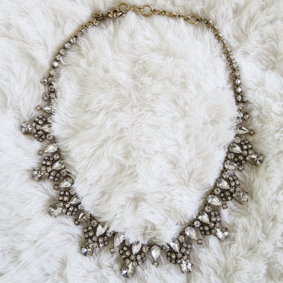 J.Crew Swarovski Crystal statement gold necklace - Picture 3 of 5